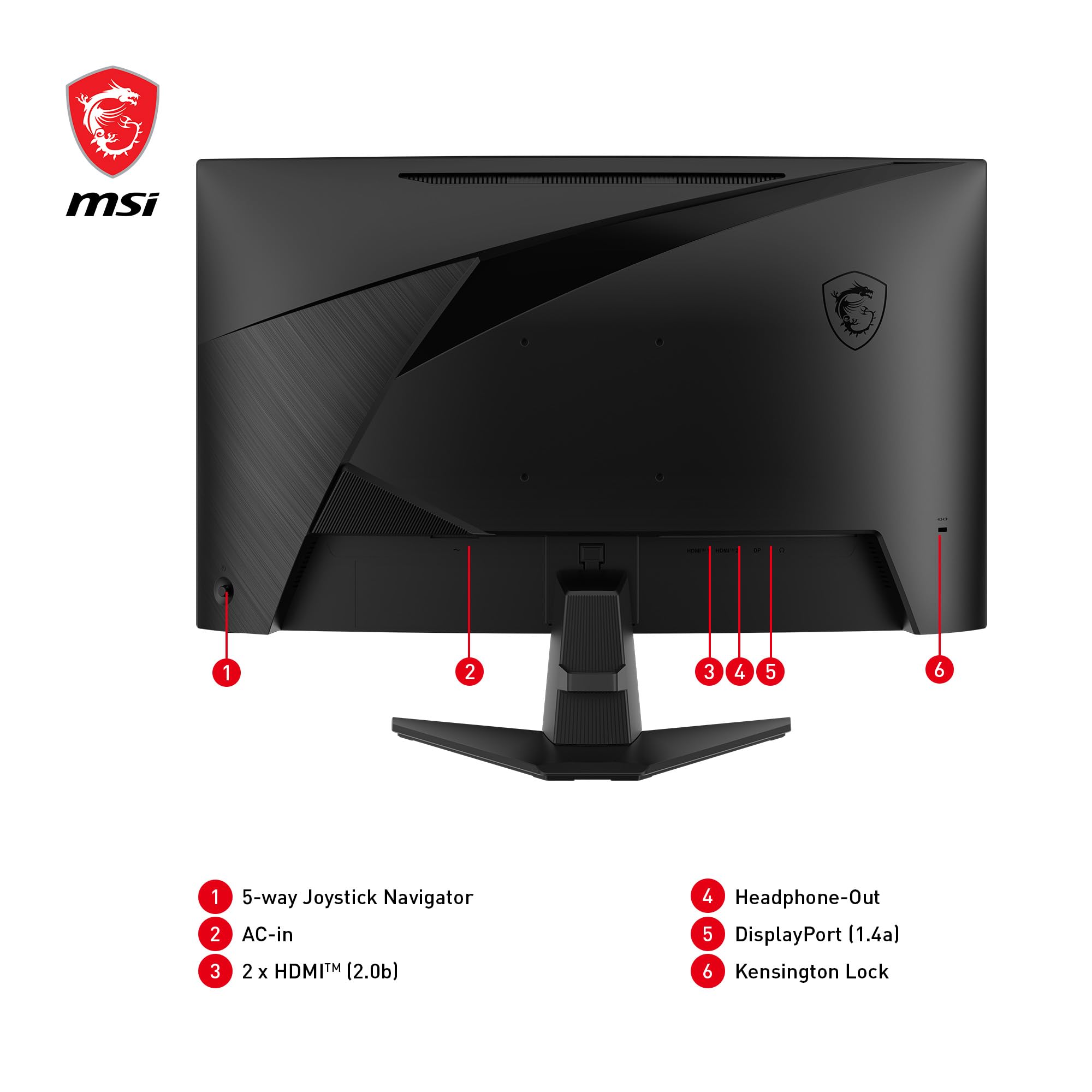 MSI MAG 27CQ6F 27 Inch 2K WQHD Curved Gaming Monitor - 1500R 2560